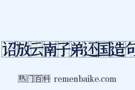 诏放云南子弟还国造句是什么意思的图片